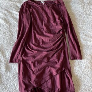 Leith large burgundy dress